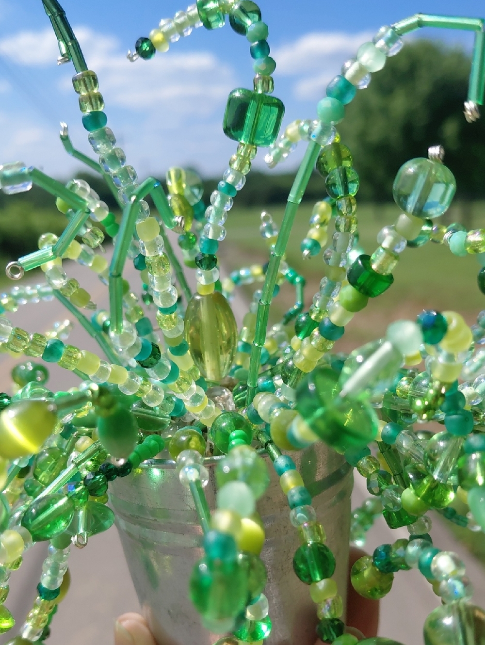 Handcrafted Beaded Plant - Picture 5 of 6